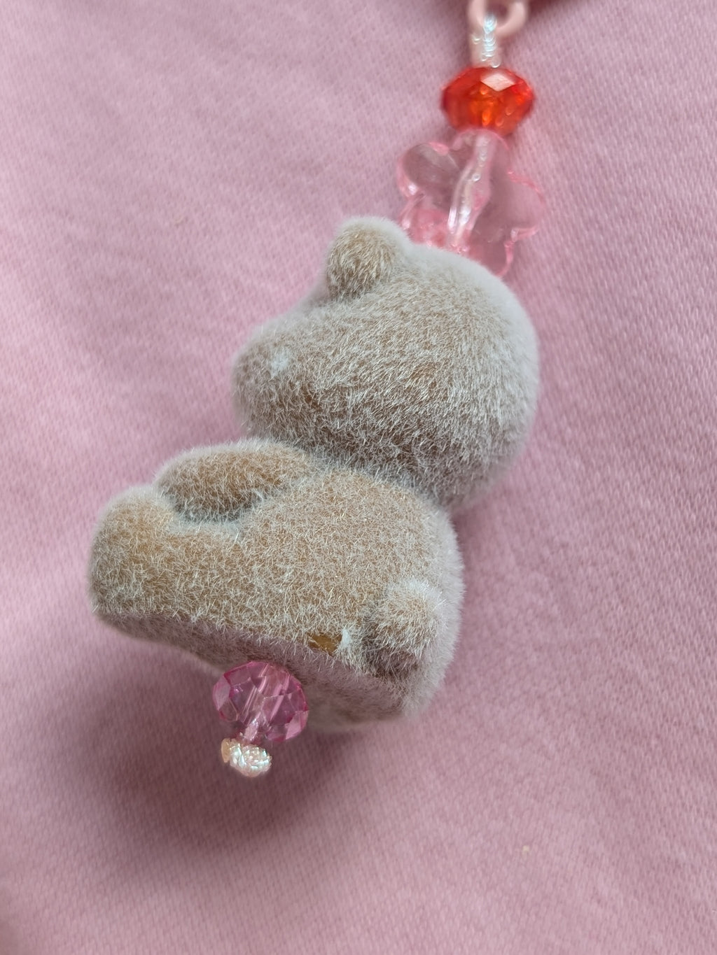MANKEERBEER Cutiebear 'hearts' brown fuzzie