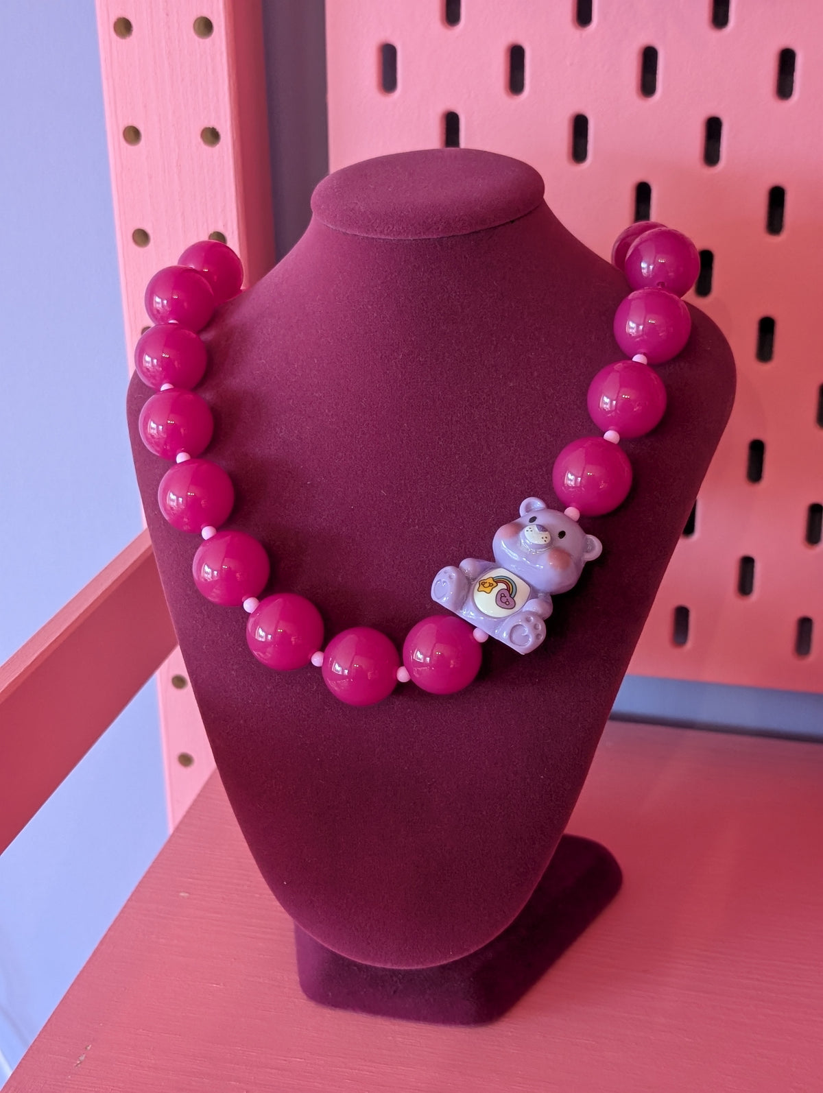 Cutiebear ketting 'purple rainbow'