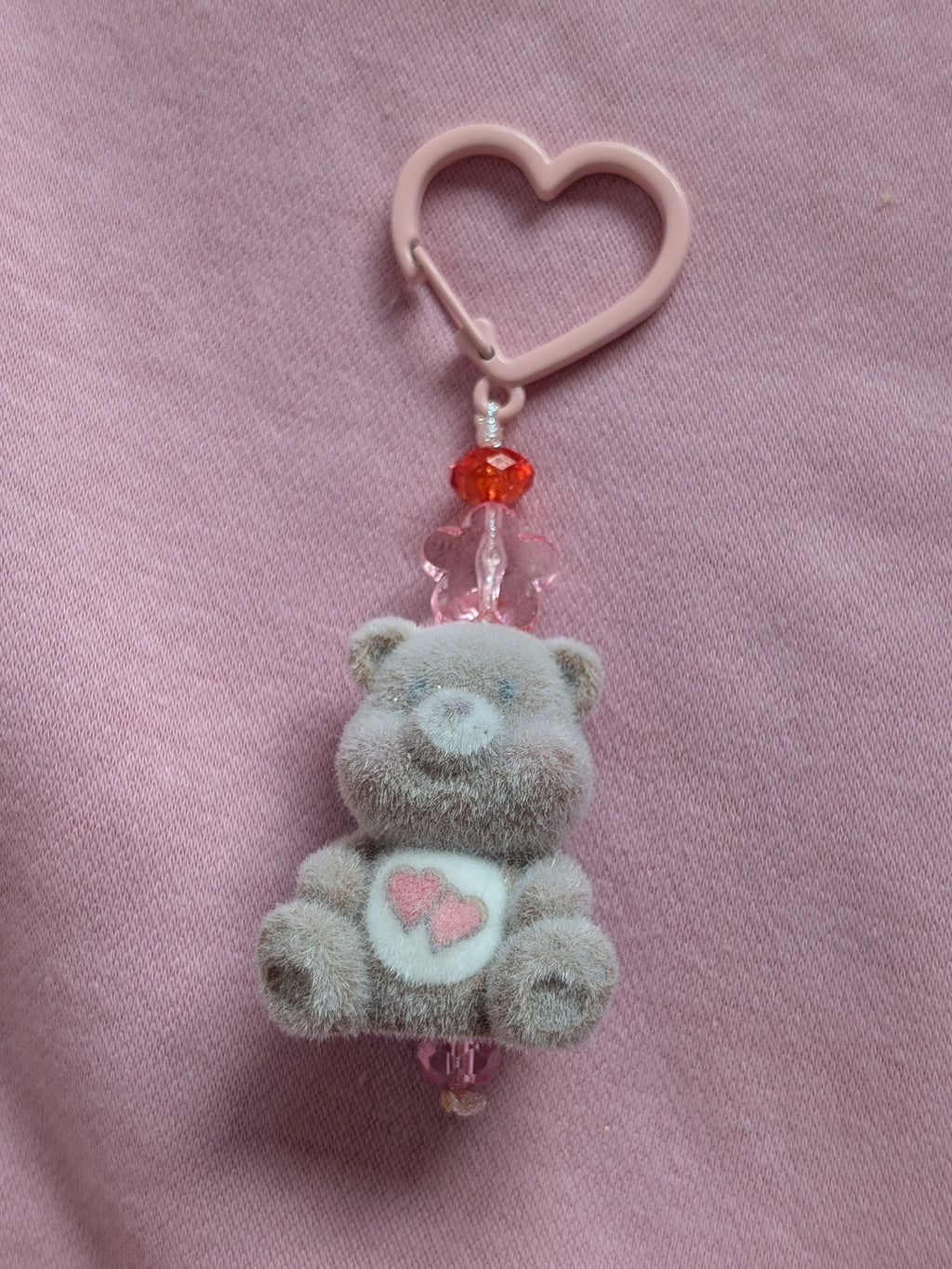 MANKEERBEER Cutiebear 'hearts' brown fuzzie