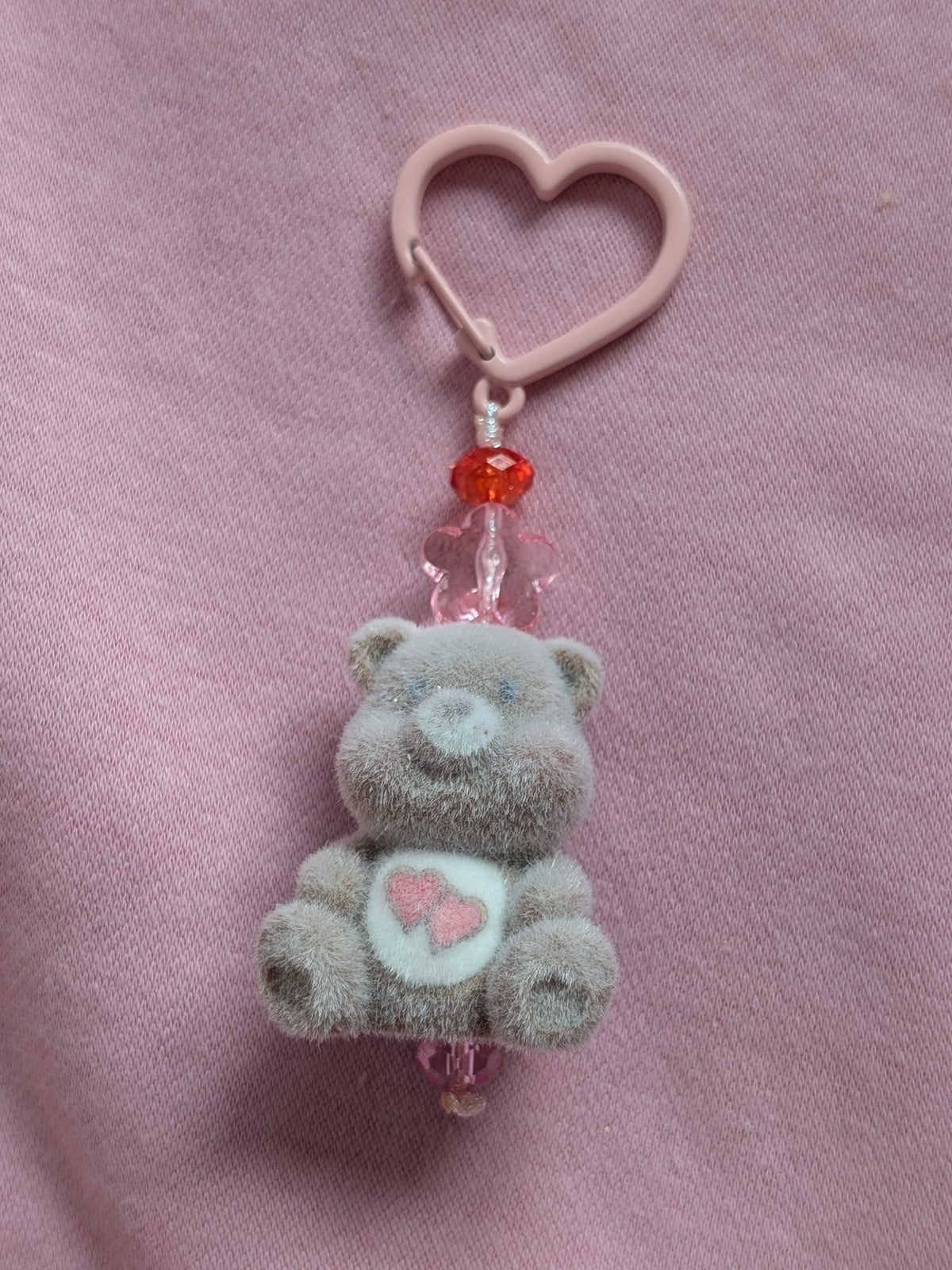 MANKEERBEER Cutiebear 'hearts' brown fuzzie