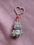 Cutiebear 'hearts' brown fuzzie